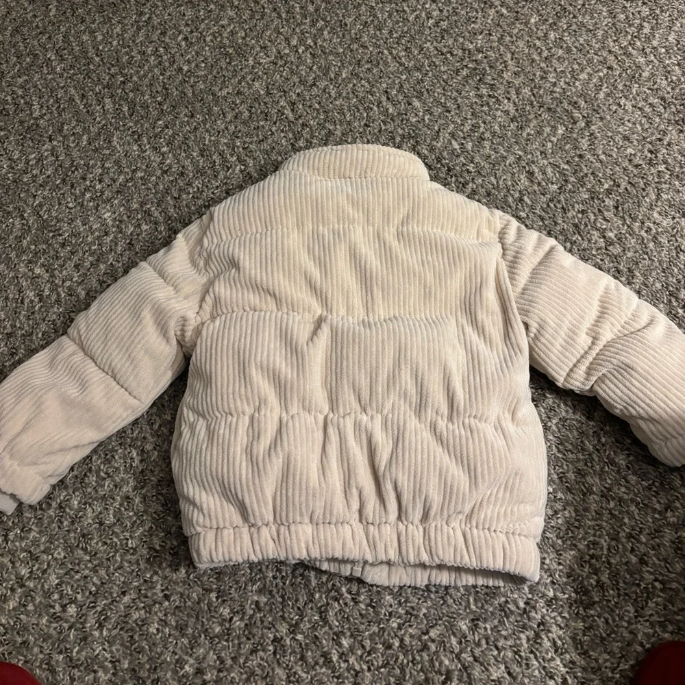 Luv & Lottie 4T Kids Cream Corduroy Puffer Jacket